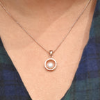 Encircle with Pearl Sterling Silver Pendant Set