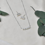 Delicate Pearl Pendant Set