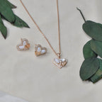 MOP Heart Pendant Set