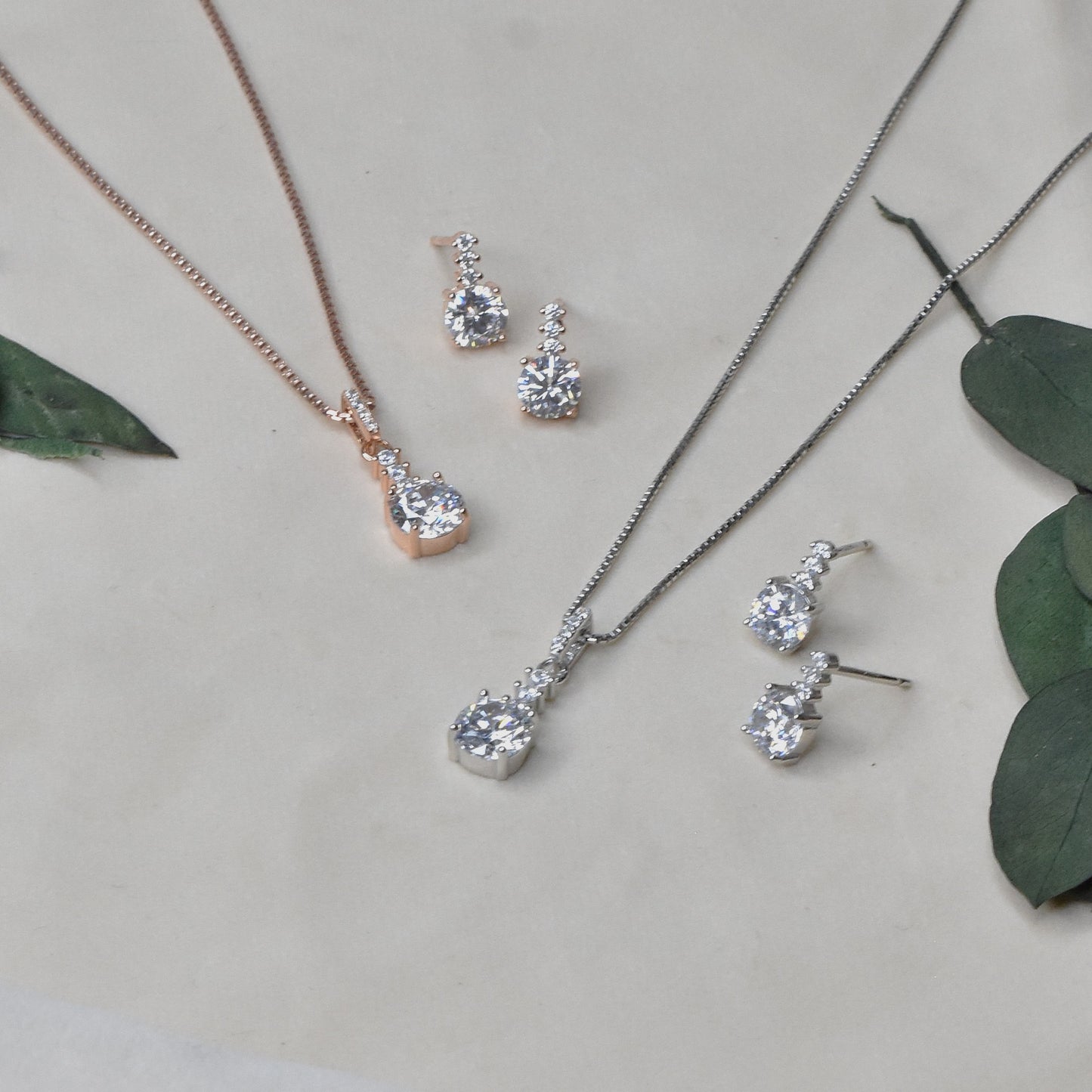 Aurora Rosegold Pendant Set