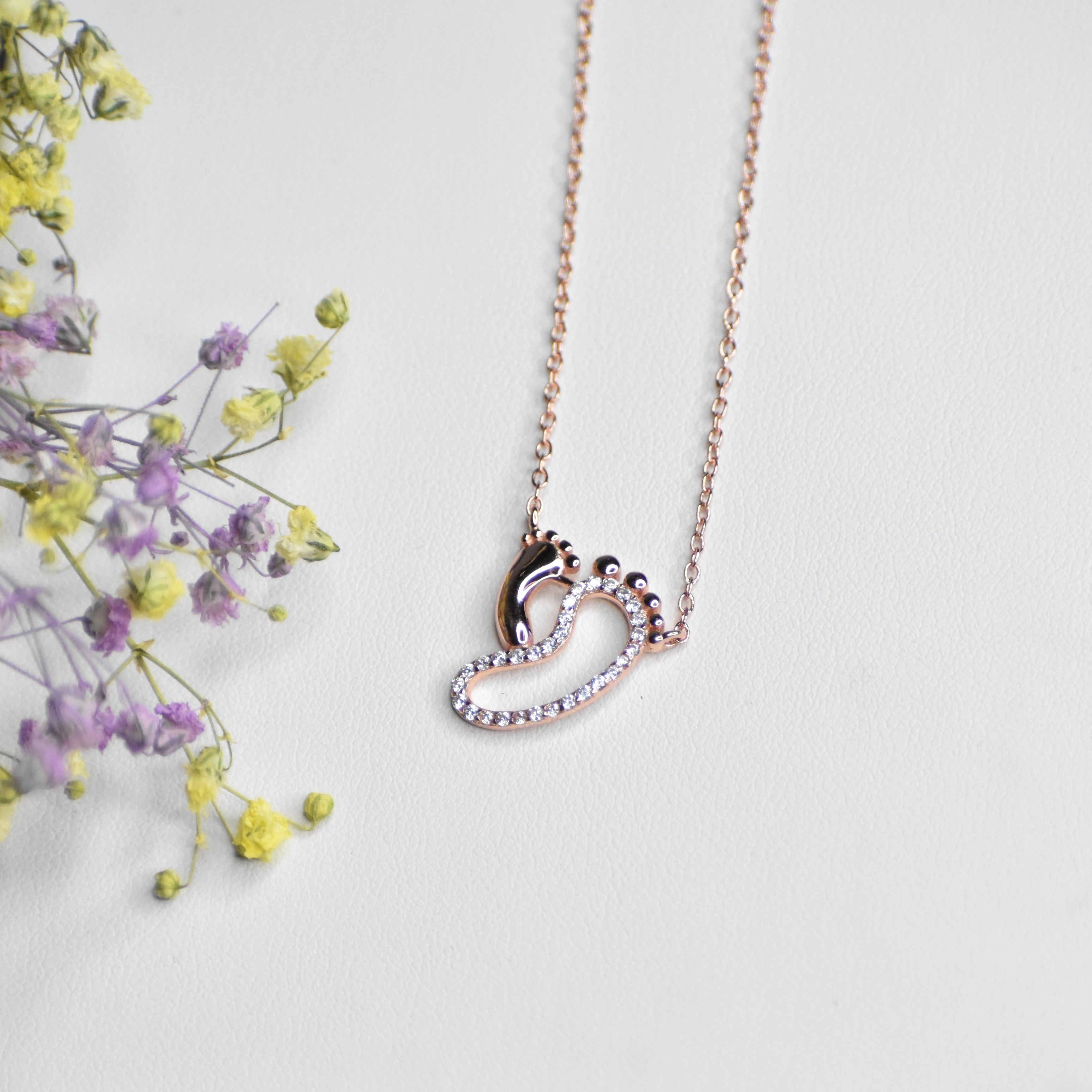 Mom & Baby Duo Rosegold Pendant Chain