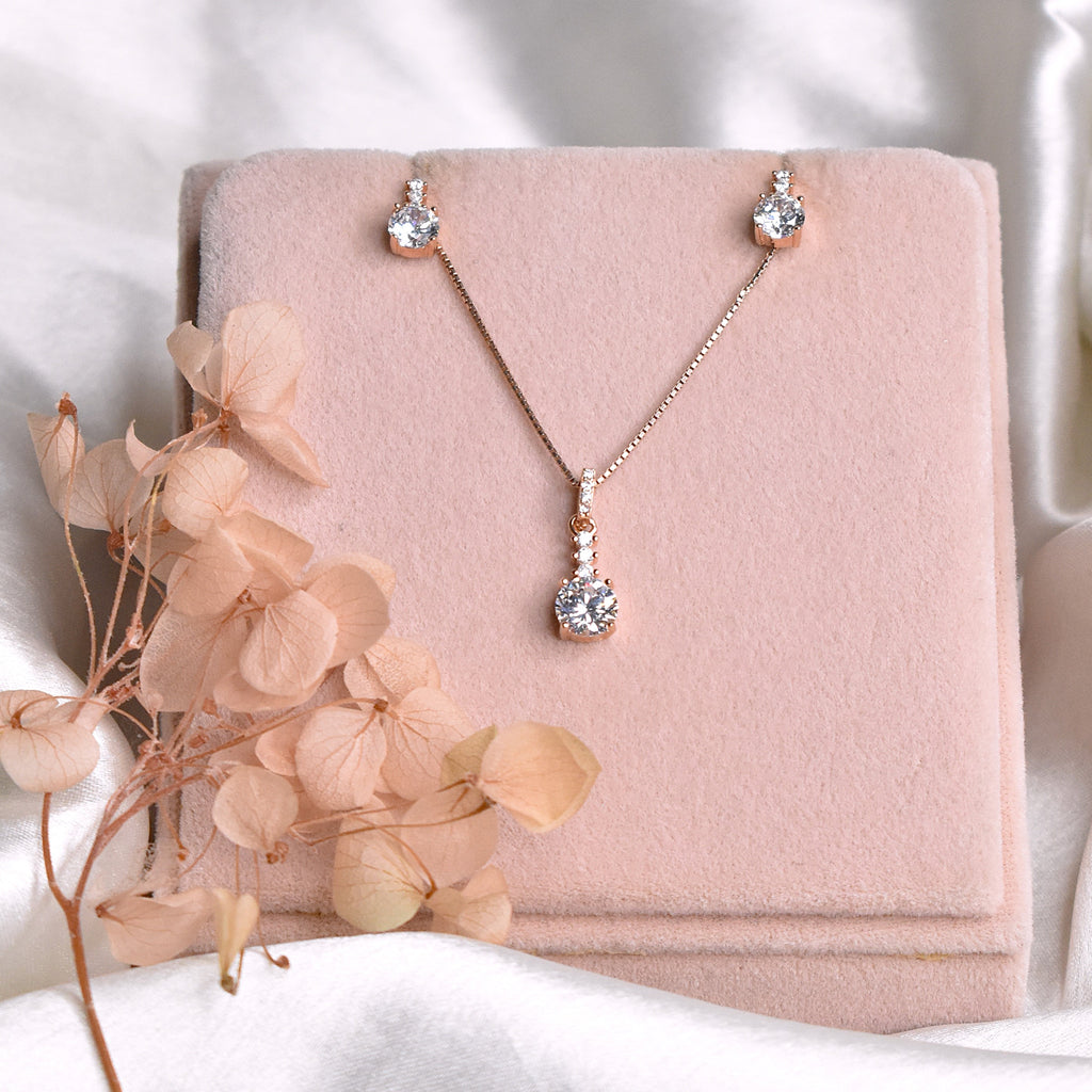 Aurora Rosegold Pendant Set