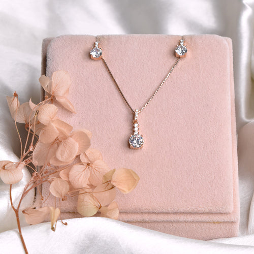 Aurora Rosegold Pendant Set