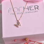 MOP Butterfly Pendant Chain