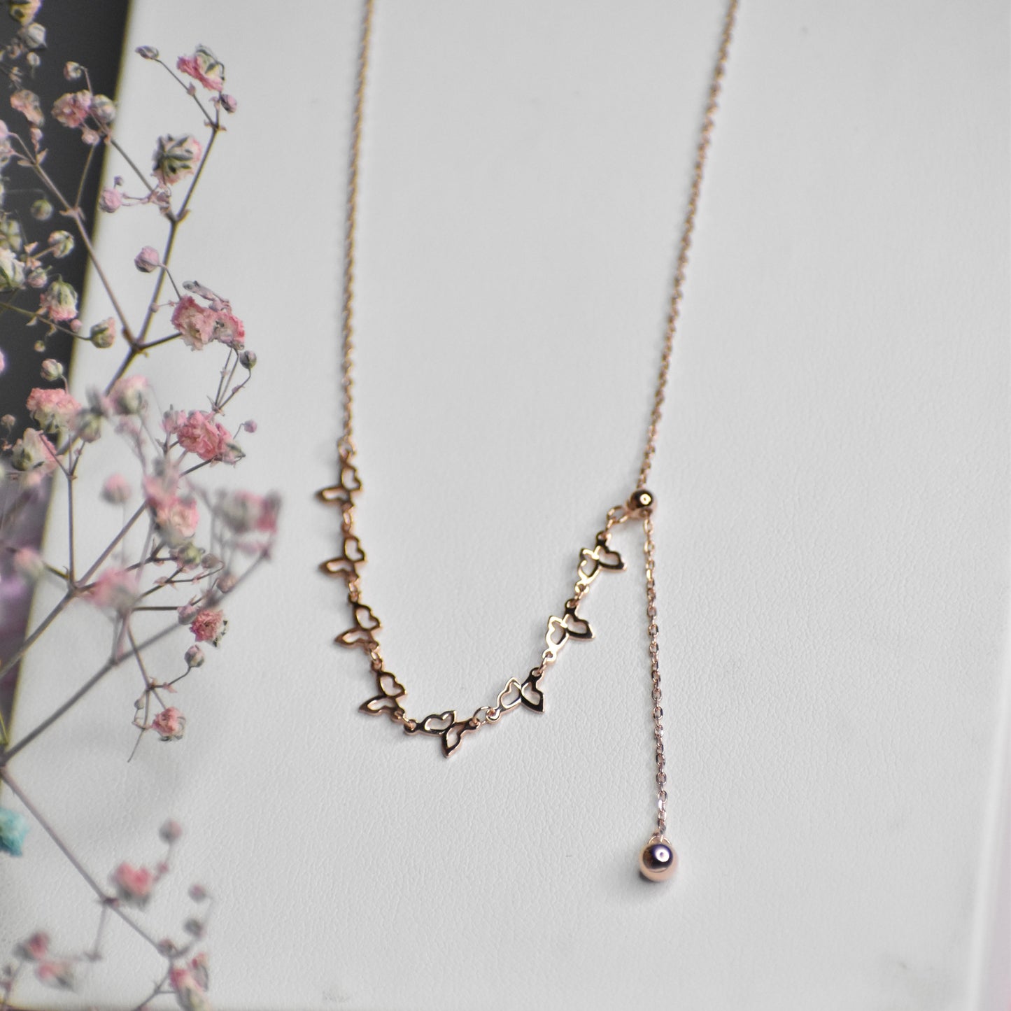 Butterfly Charm Rosegold Necklace