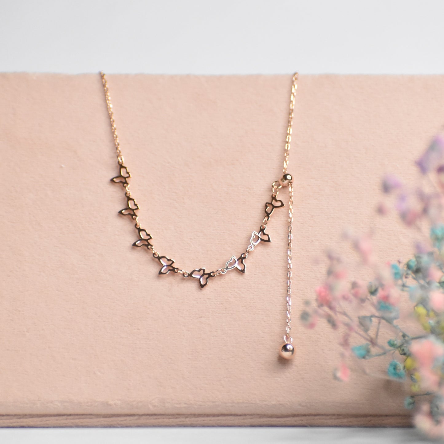 Butterfly Charm Rosegold Necklace