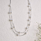 Two Line Pearl Necklace