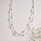Two Line Pearl Necklace