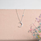 Crescent Sterling Silver Pendant Chain