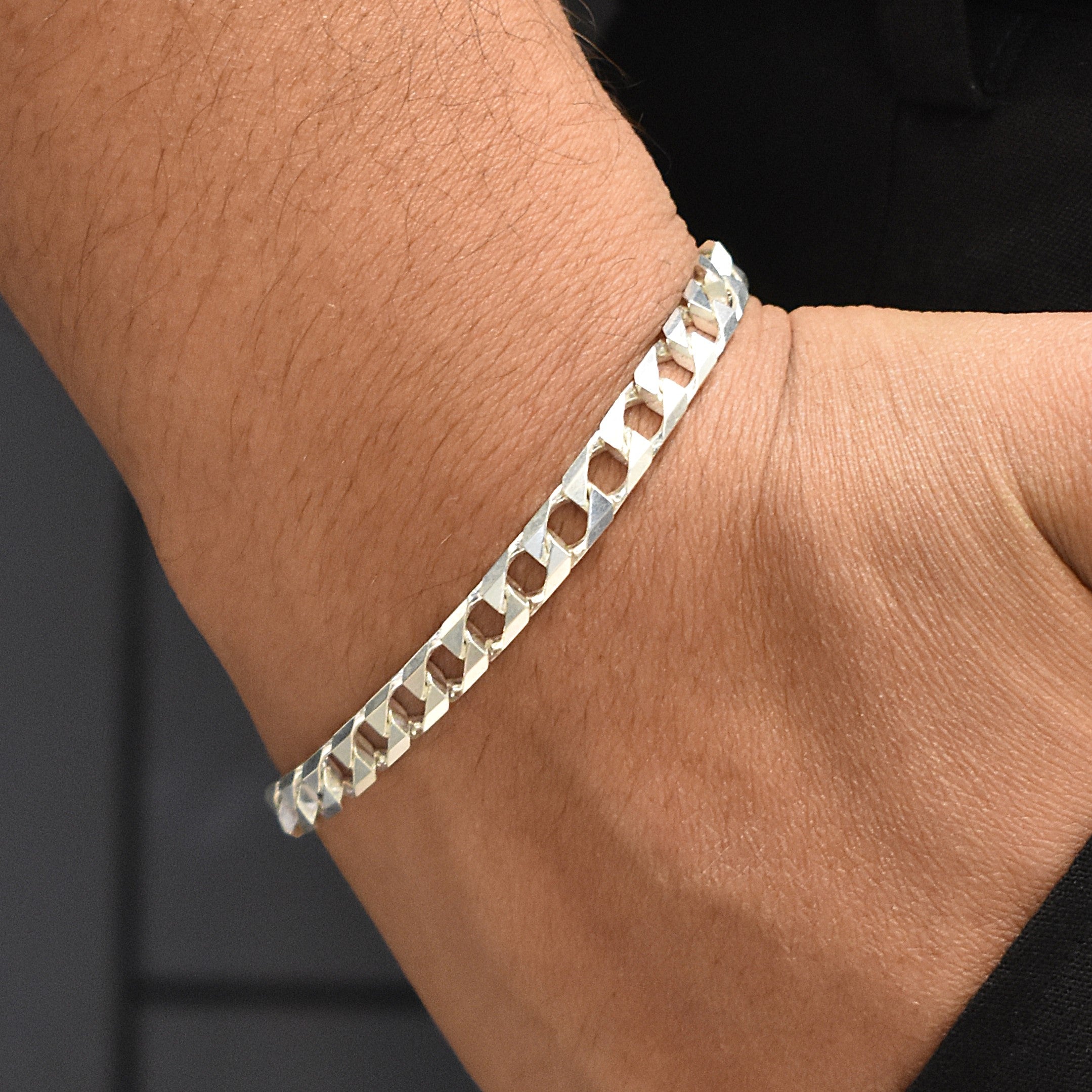 Glacier Band Silver Bracelet