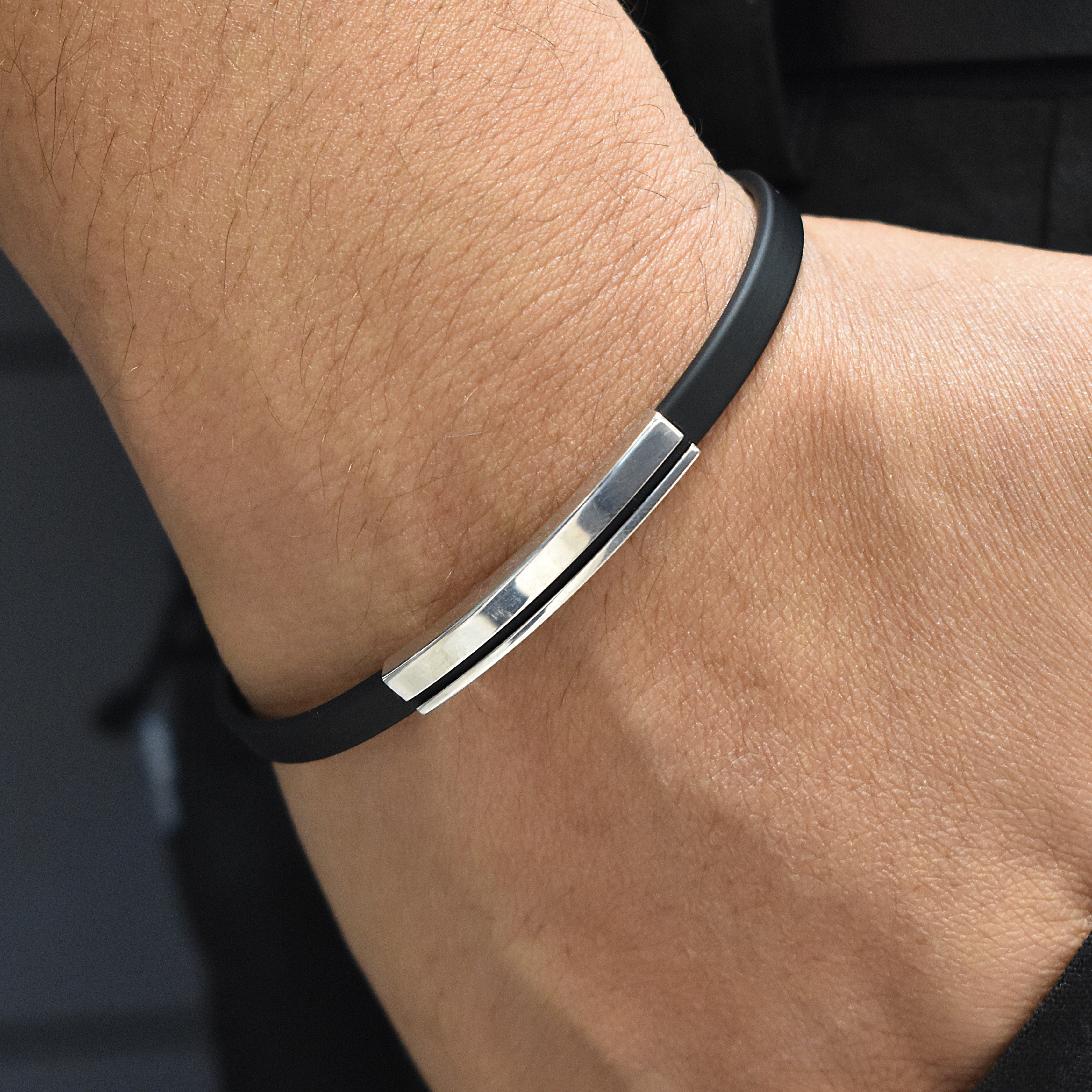 Mystic Silver Leather Bracelet