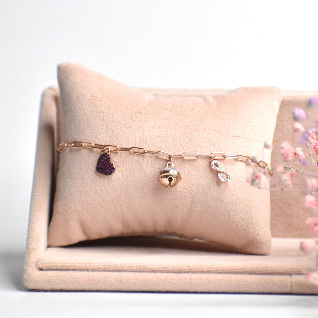Infinity Charm Sterling Silver Bracelet