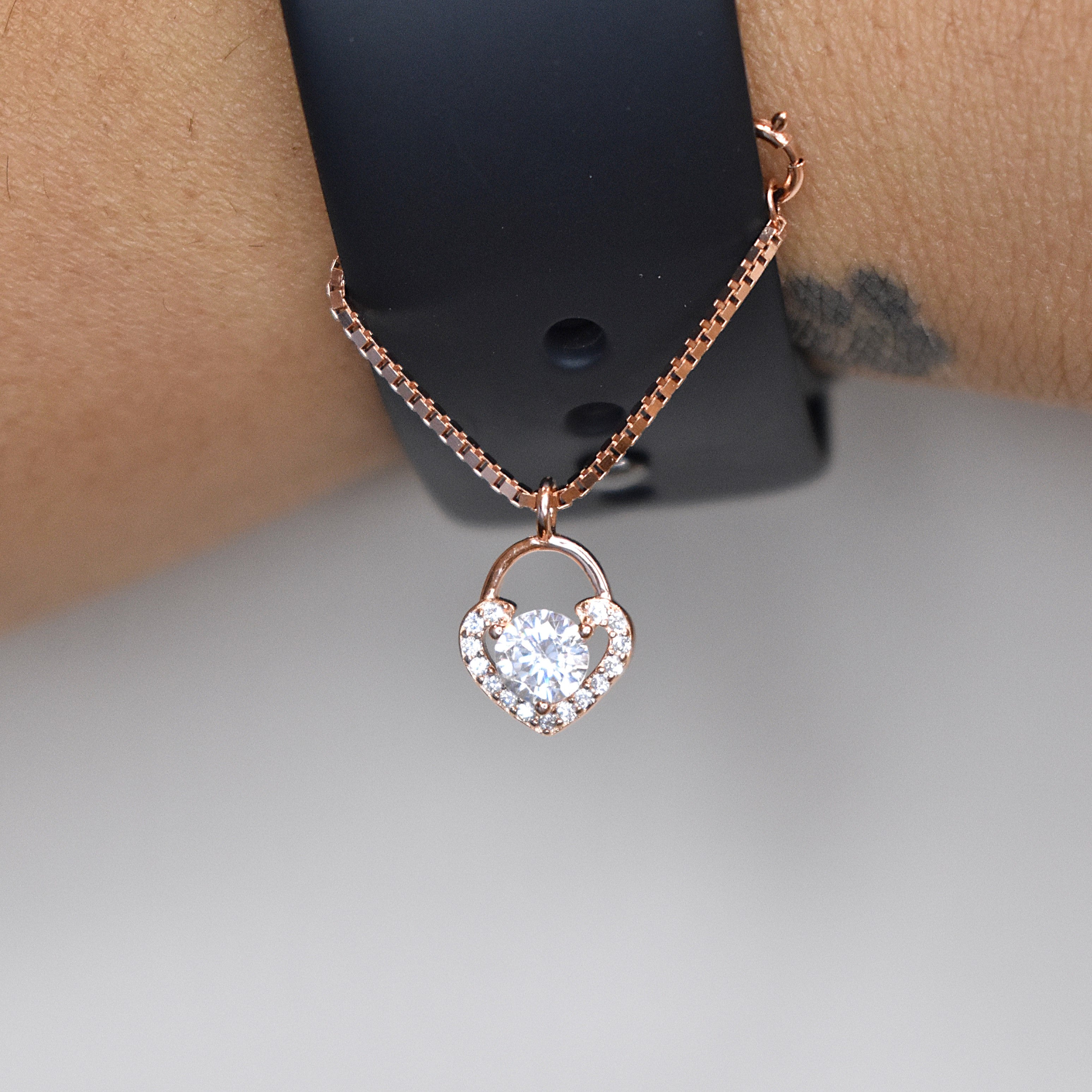 Solitaire Heart Watch Charm