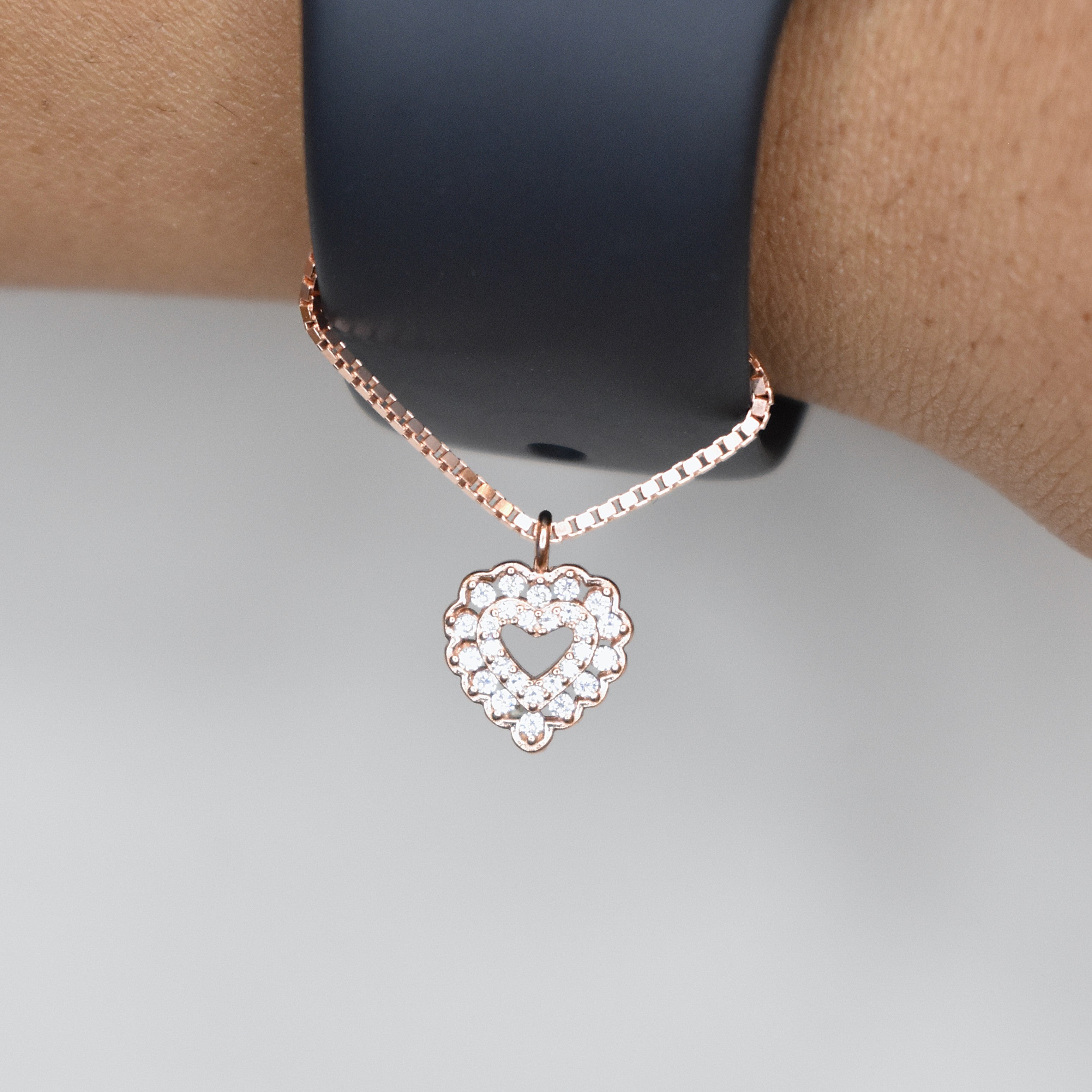 Sparkling Heart Watch Charm
