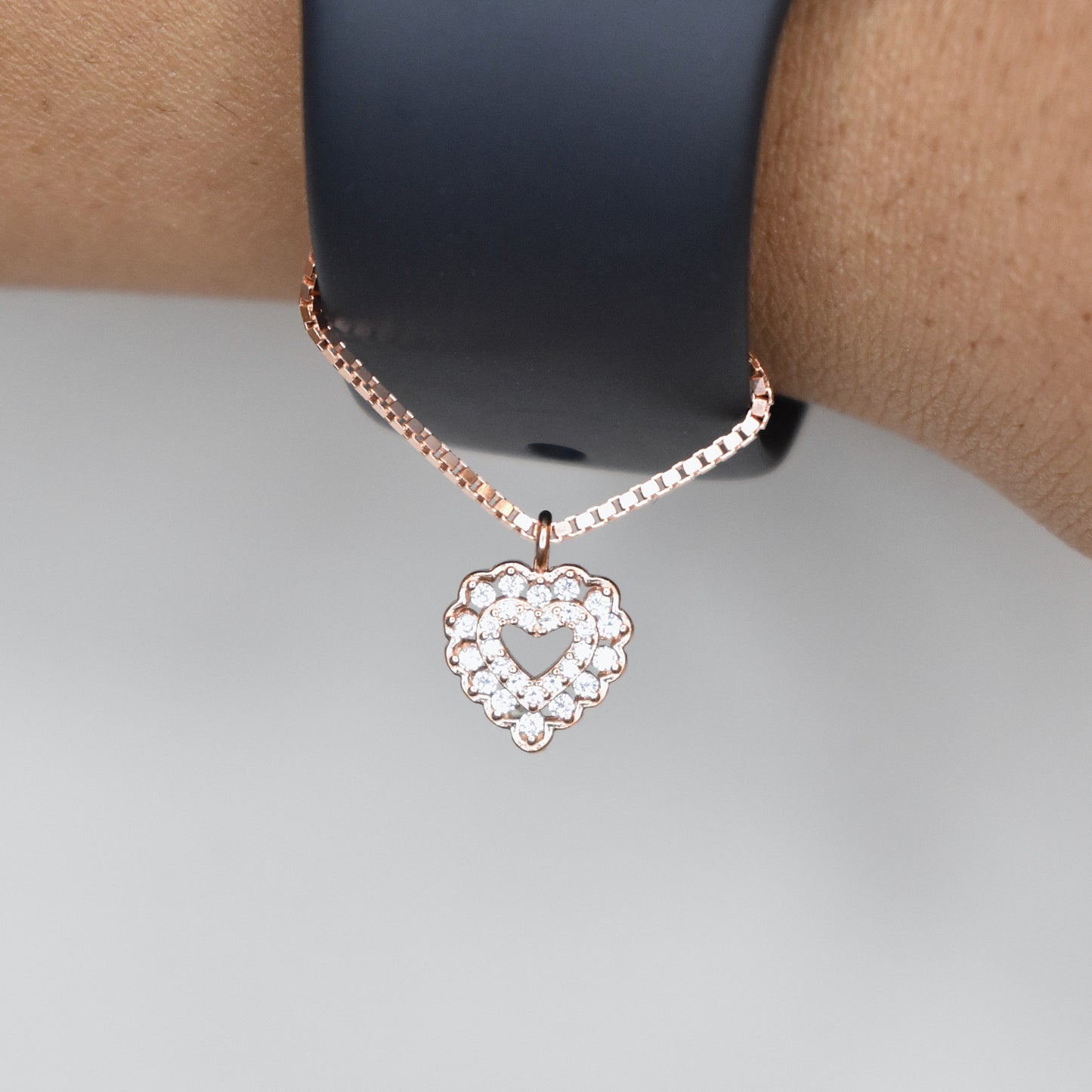 Sparkling Heart Watch Charm