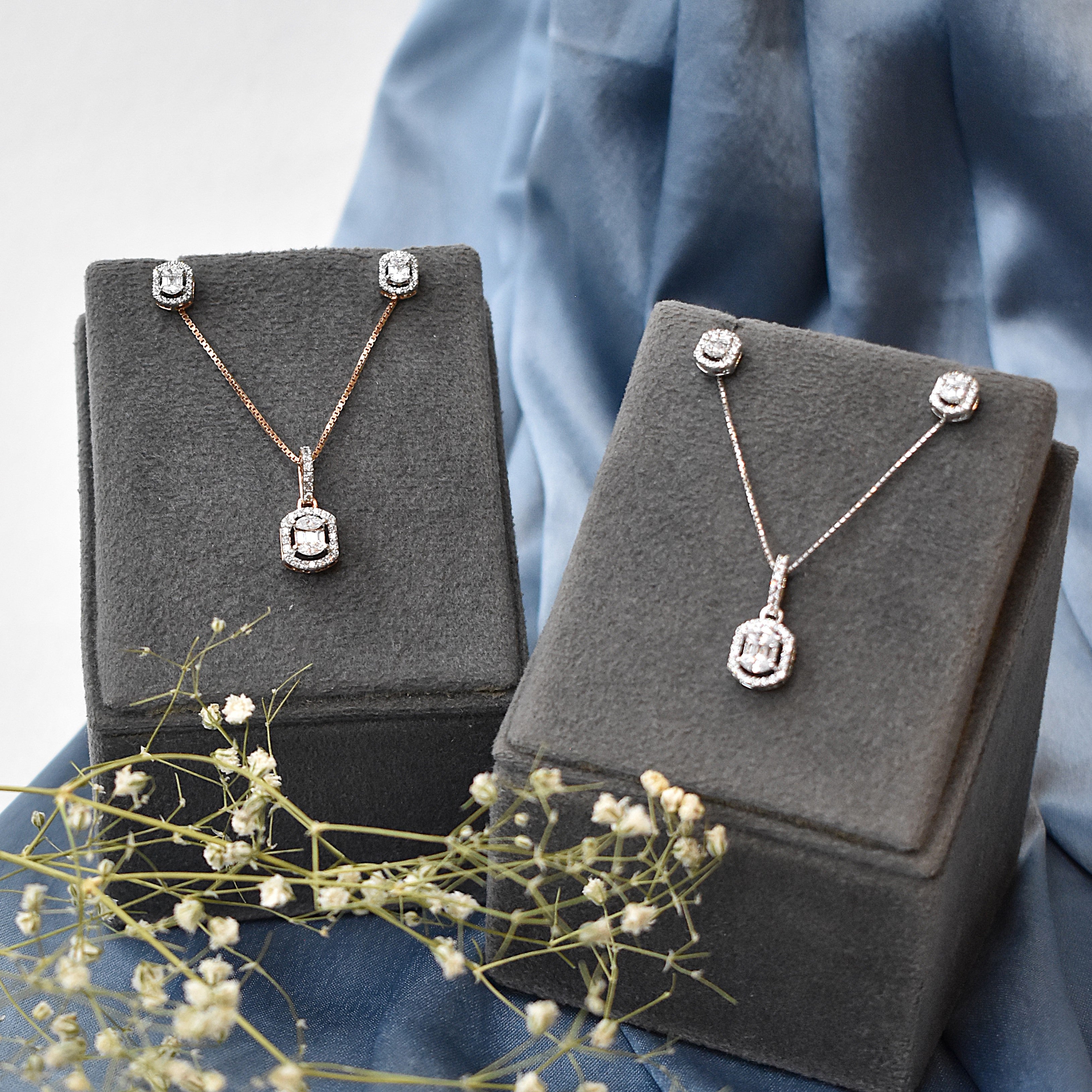 NIA Moonlit Prism Pendant Set
