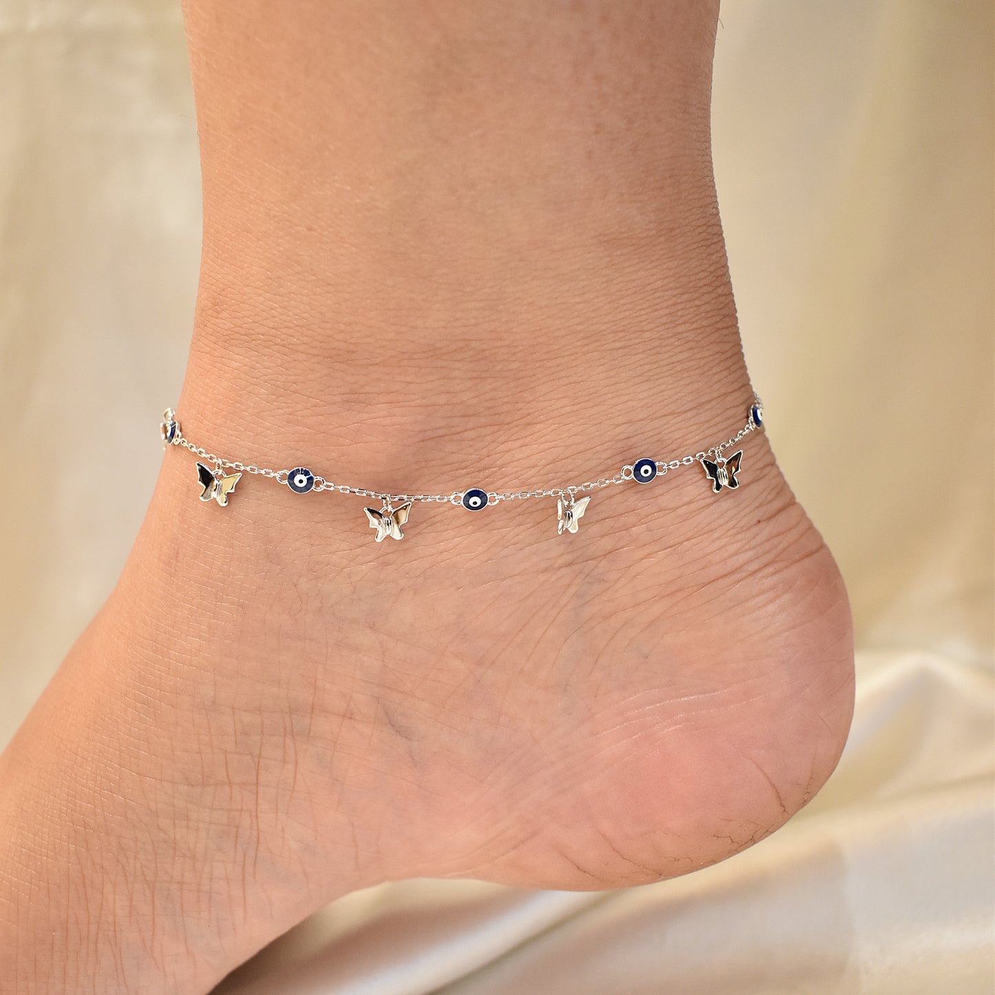 Flutter Evil Eye Anklet