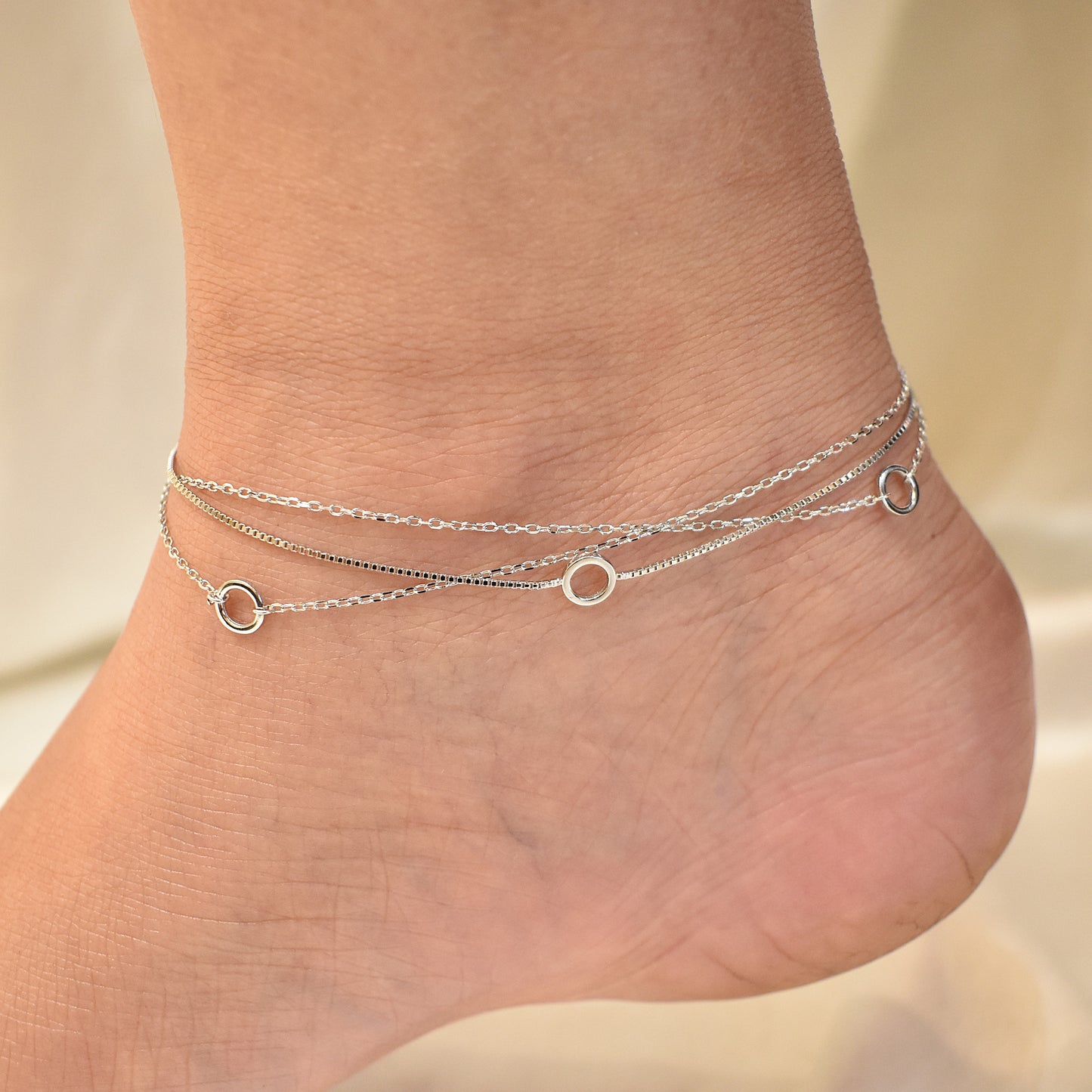 3 Layer Circular Anklet