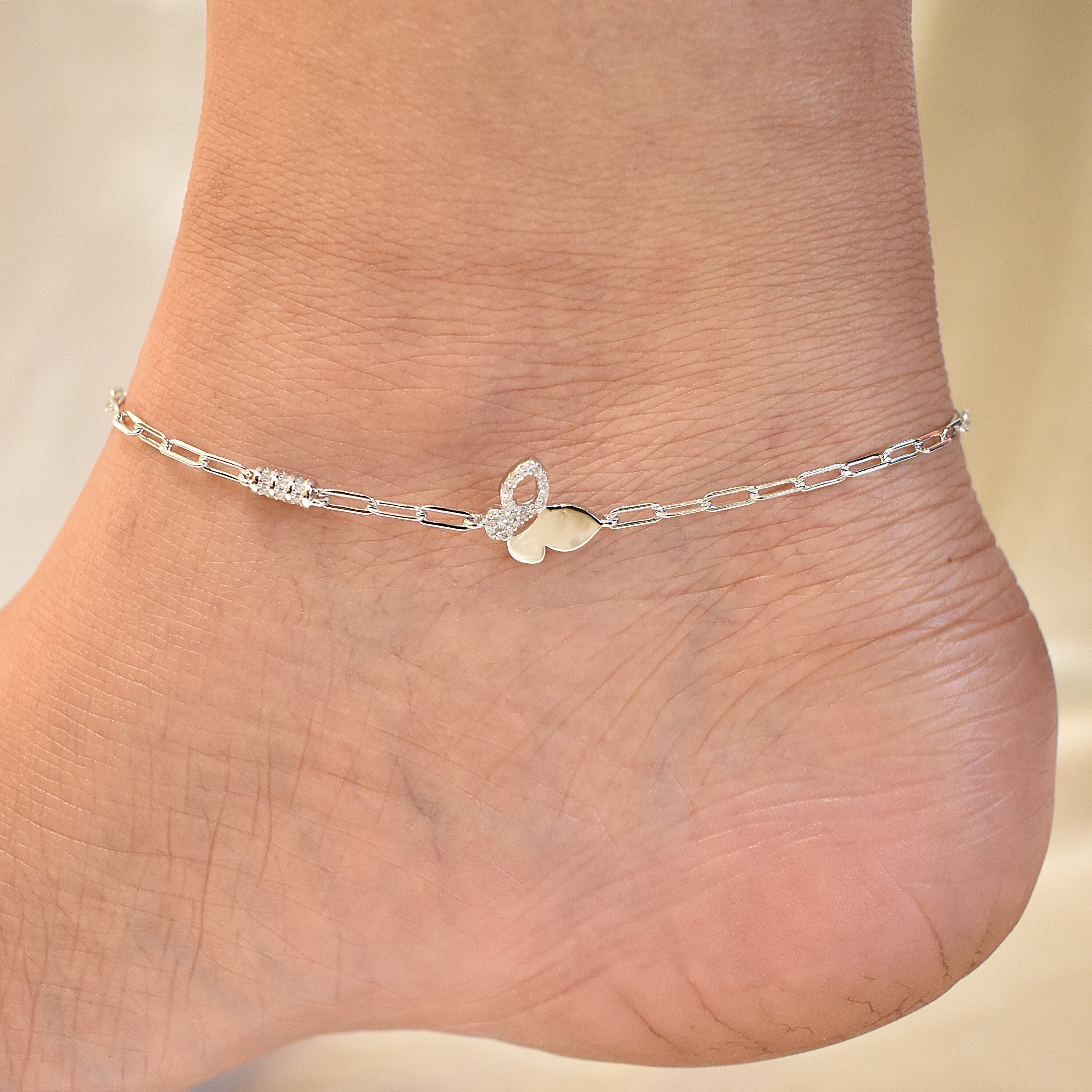 Minimal Butterfly Anklet