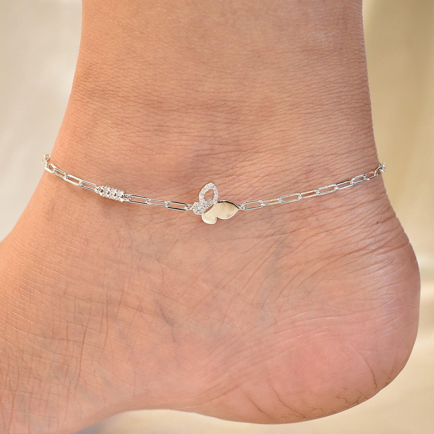 Minimal Butterfly Anklet