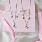 MOP Moon Pendant Chain