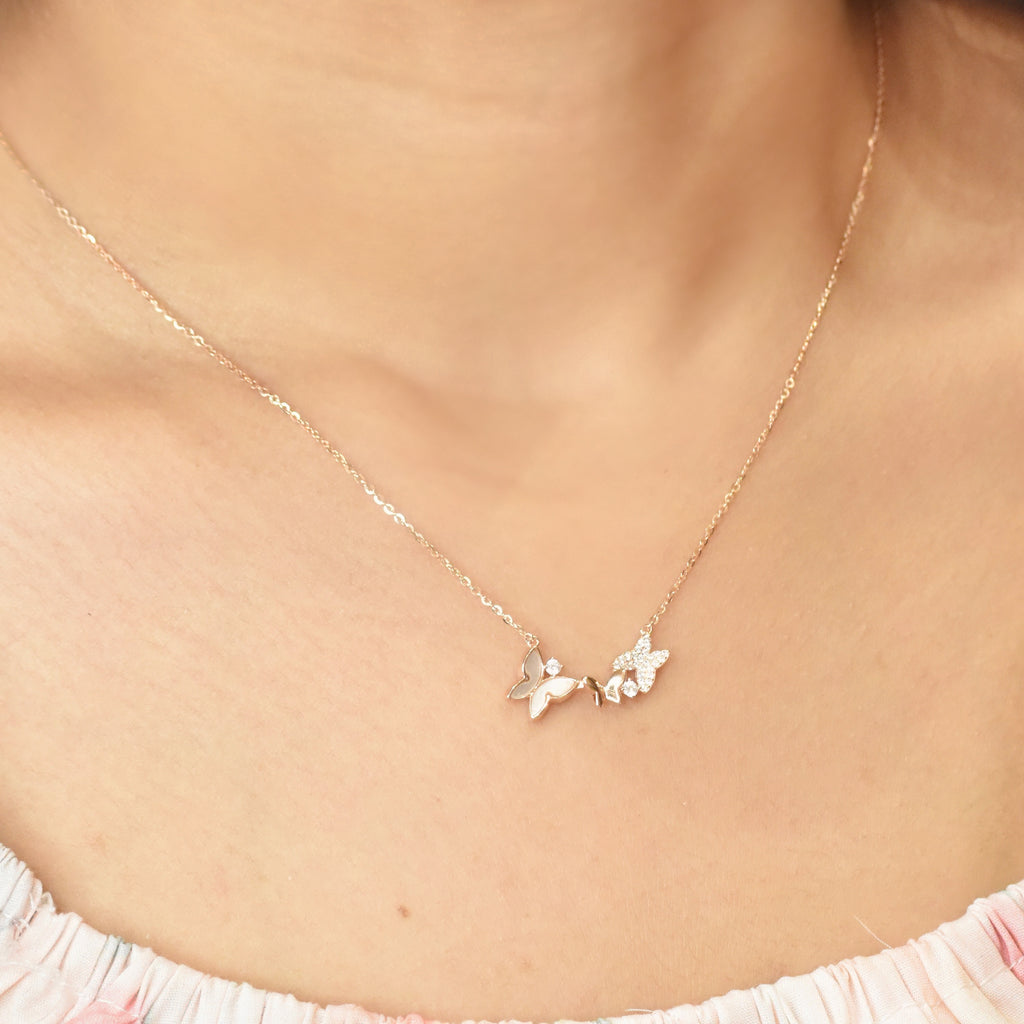 Fluttering Butterfly Pendant Chain