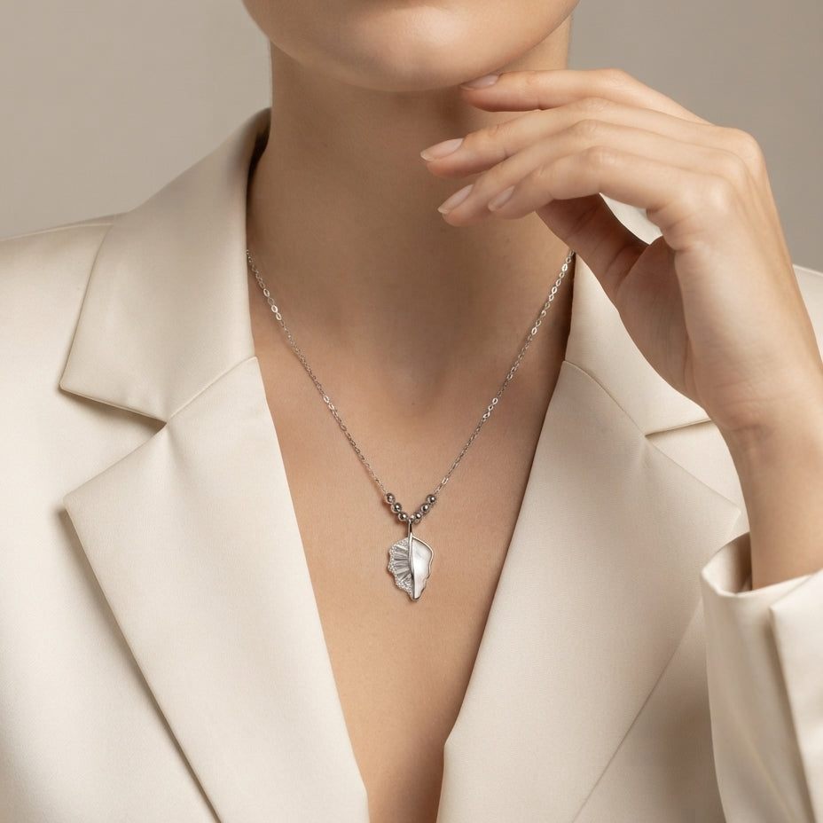 MOP Leaf Necklace
