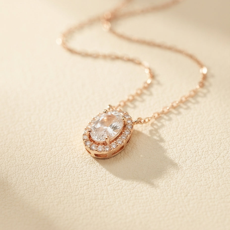 Oval Rosegold Solitaire