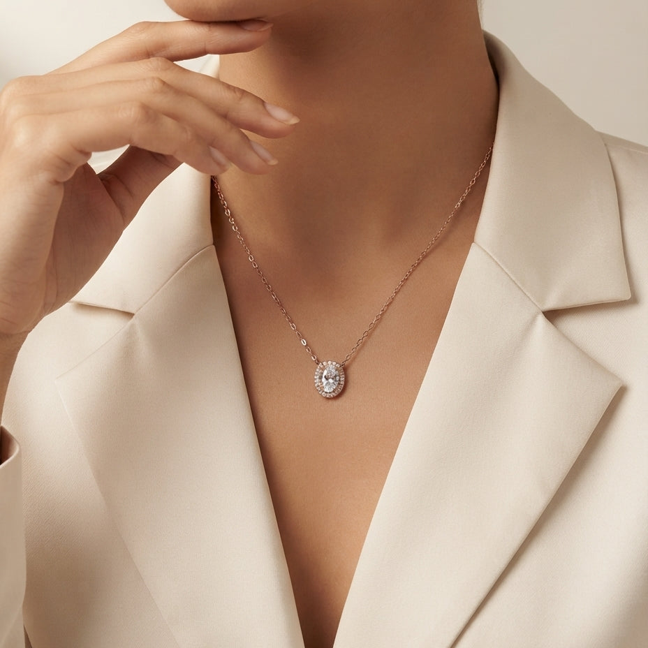 Oval Rosegold Solitaire