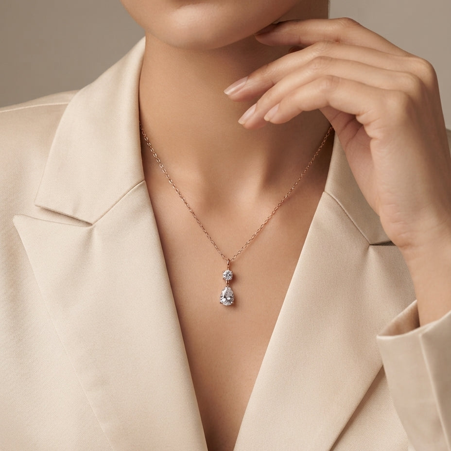 Drop Solitaire Necklace