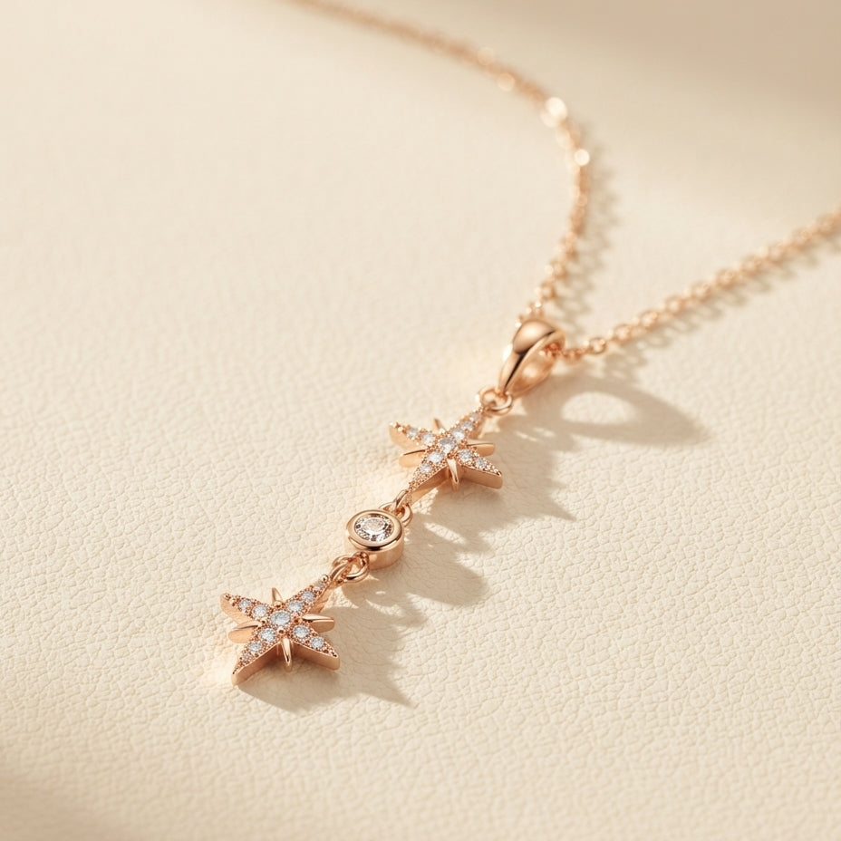 Starlit Rosegold Necklace