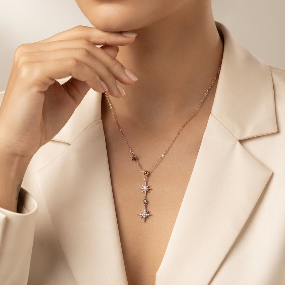 Starlit Rosegold Necklace