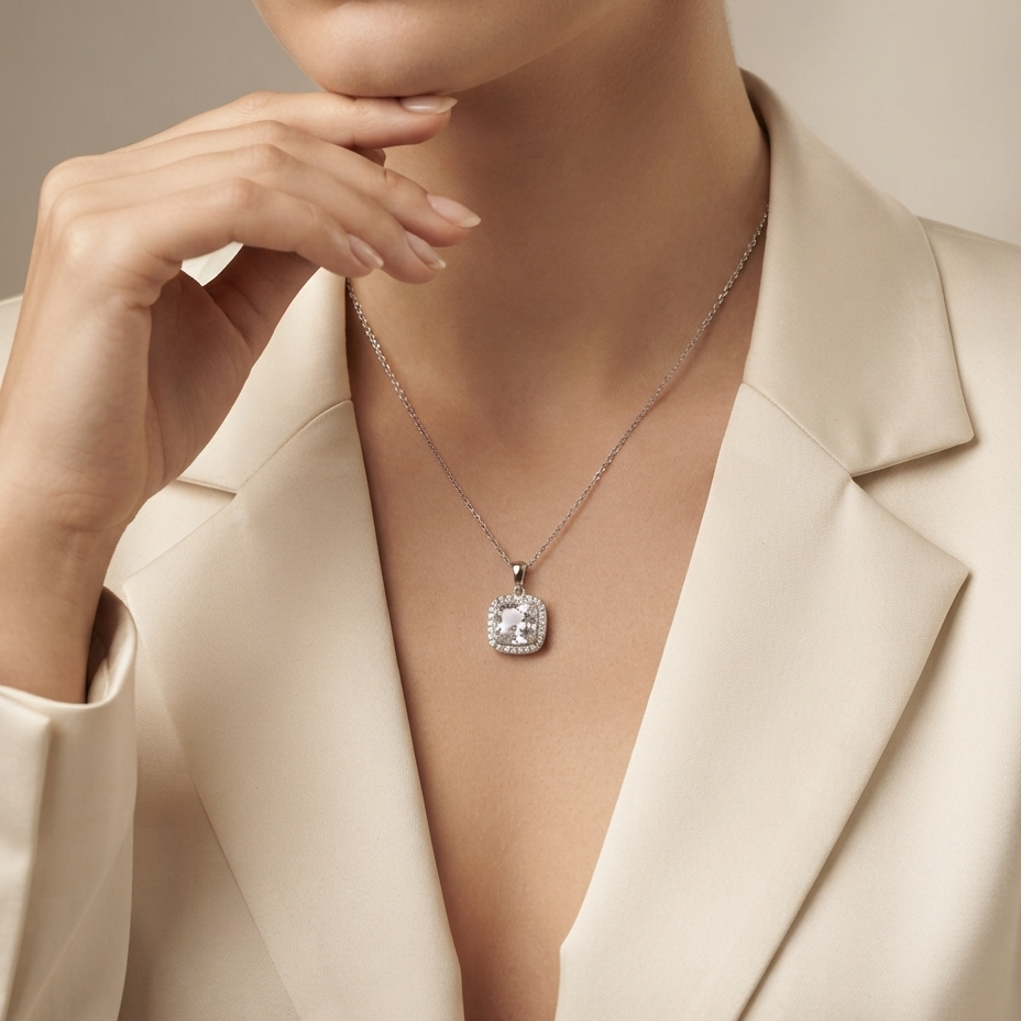 Sleek Solitaire Necklace