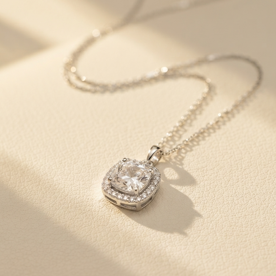 Sleek Solitaire Necklace