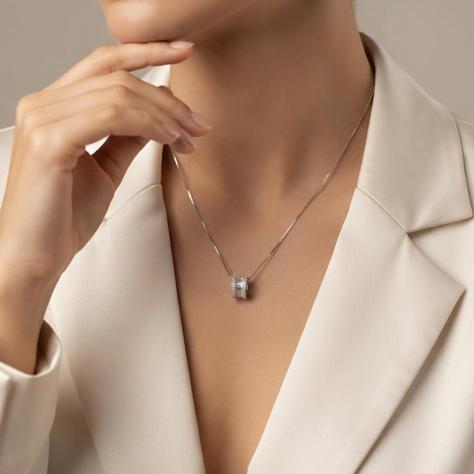 Crystal Ring Necklace