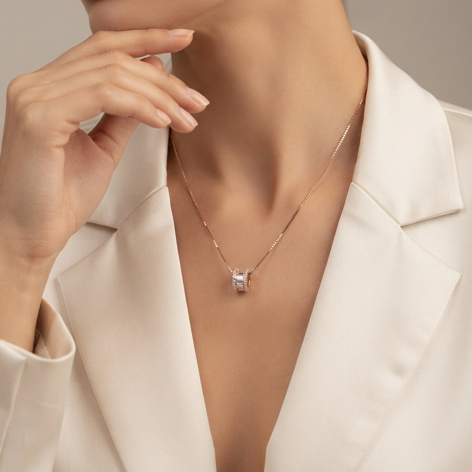 Crystal Ring Necklace