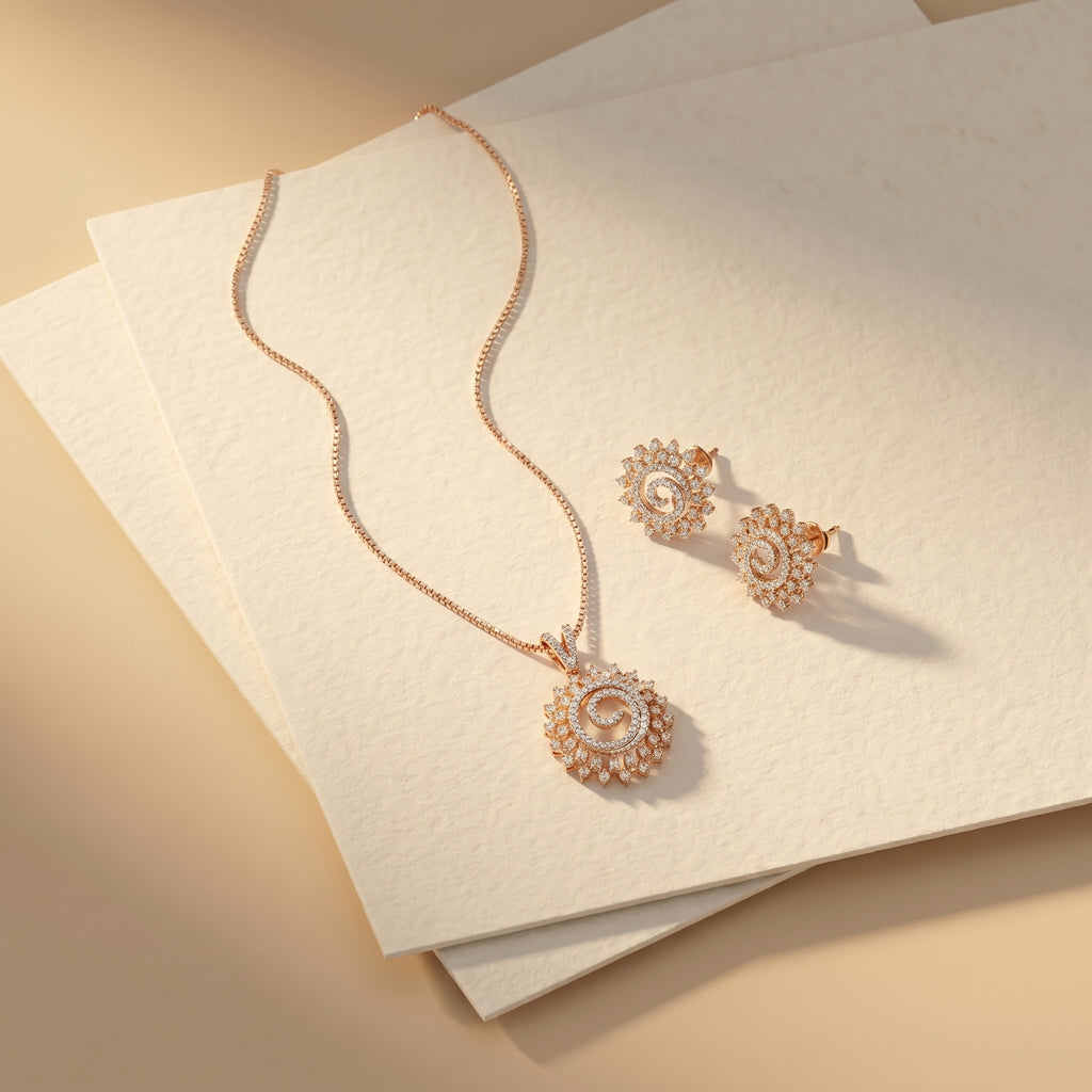 NIA Aurum Veil Pendant Set
