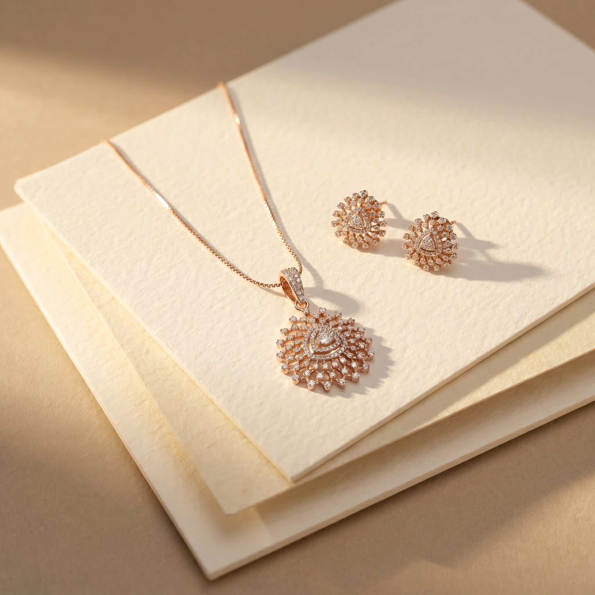 NIA Triangle Pendant Set
