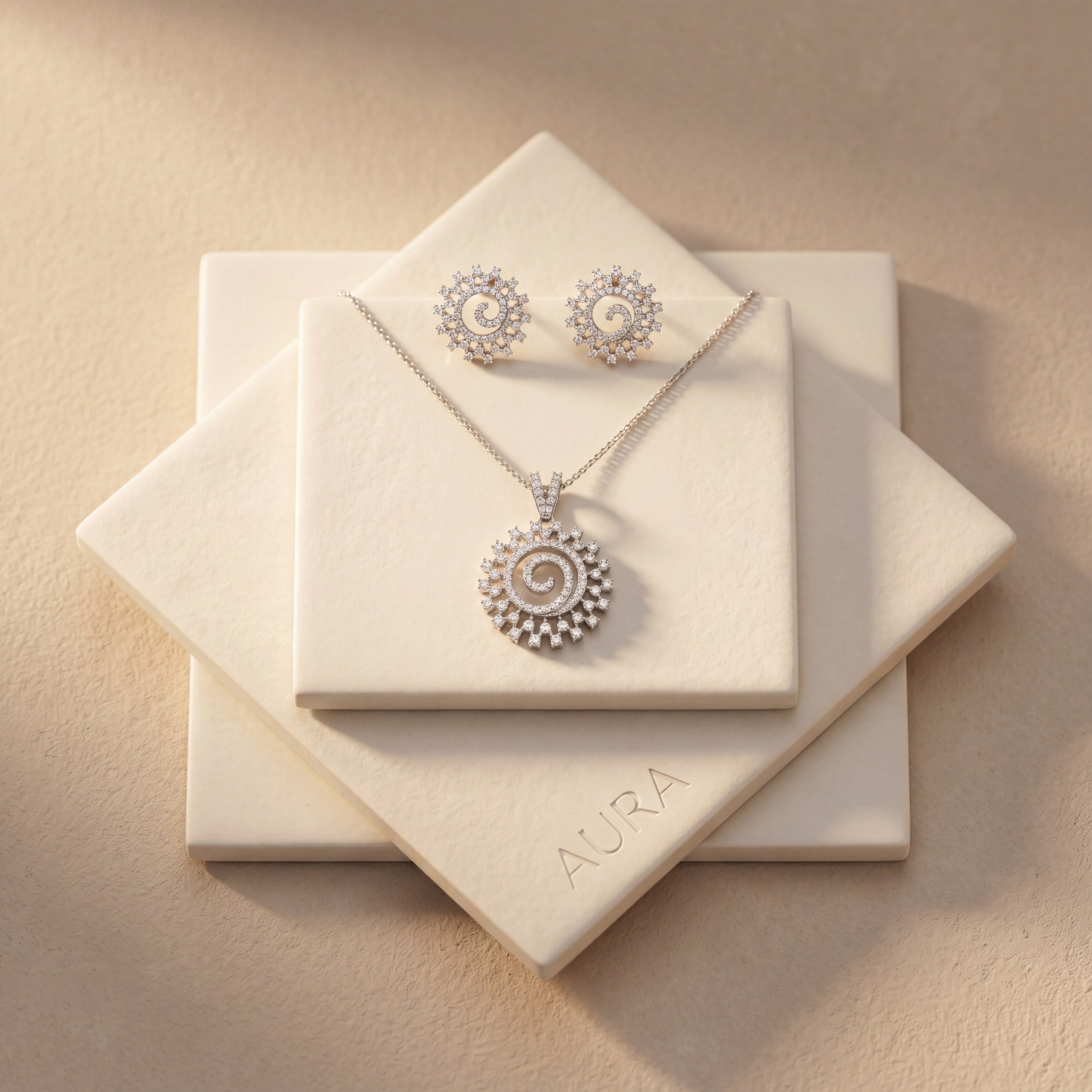NIA Aurum Veil Pendant Set