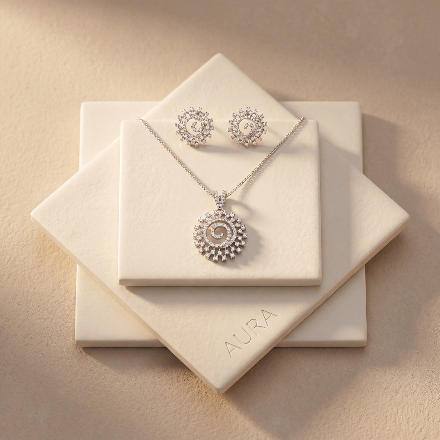 NIA Aurum Veil Pendant Set