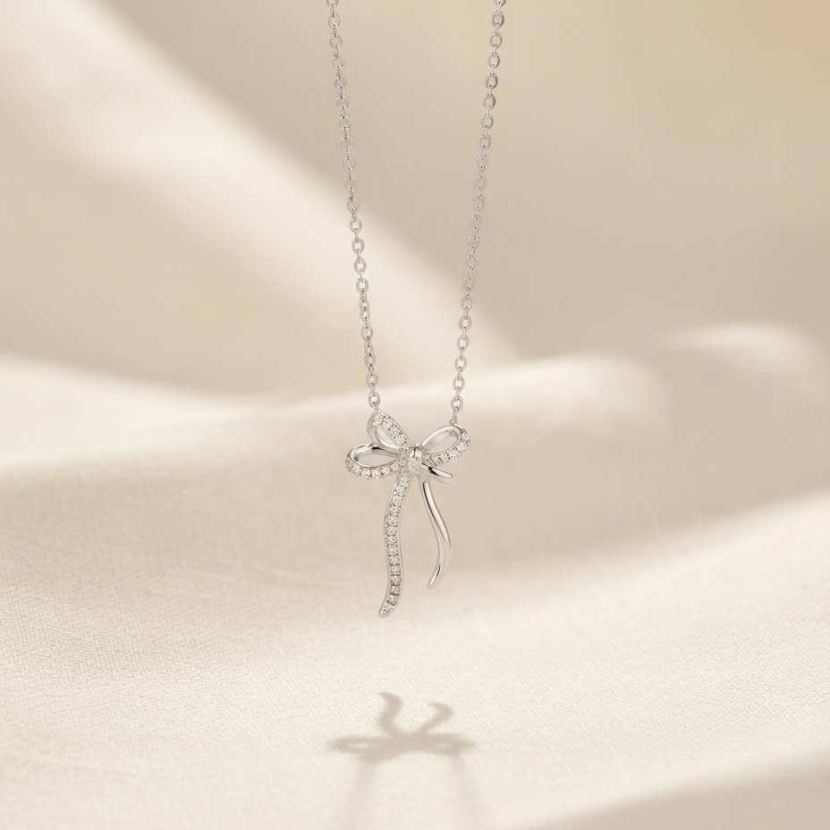 Dangling Bow Necklace