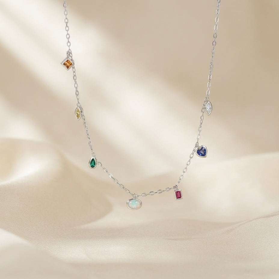 Gem Charm Necklace