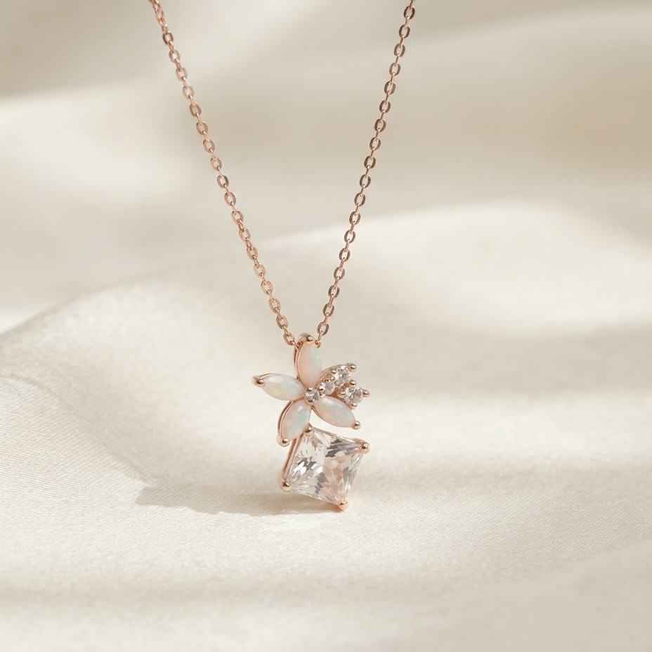 MOP Solitaire Necklace