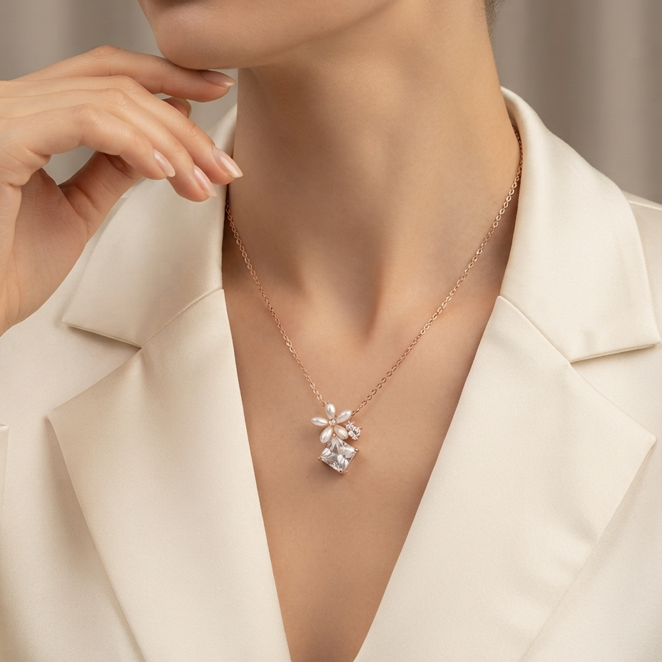 MOP Solitaire Necklace
