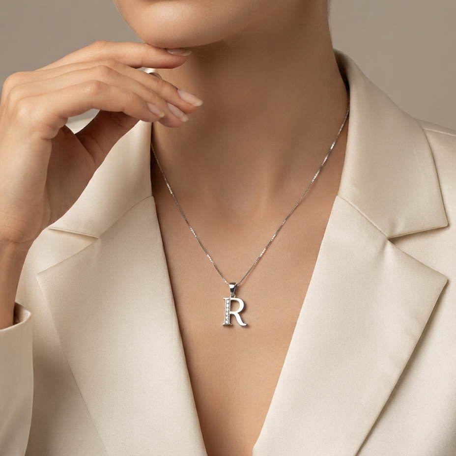 Single Initial Necklace