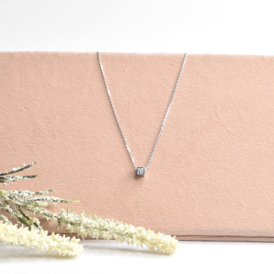 Elegant Dainty Square Pendant Chain