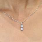 Elegant Flowy Silver Pendant Set
