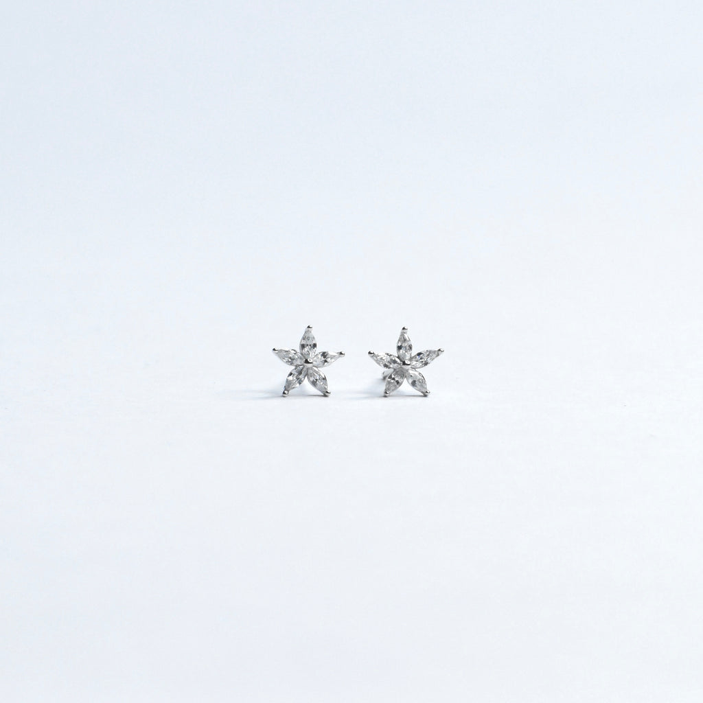 Dainty Leaf Silver Earrings