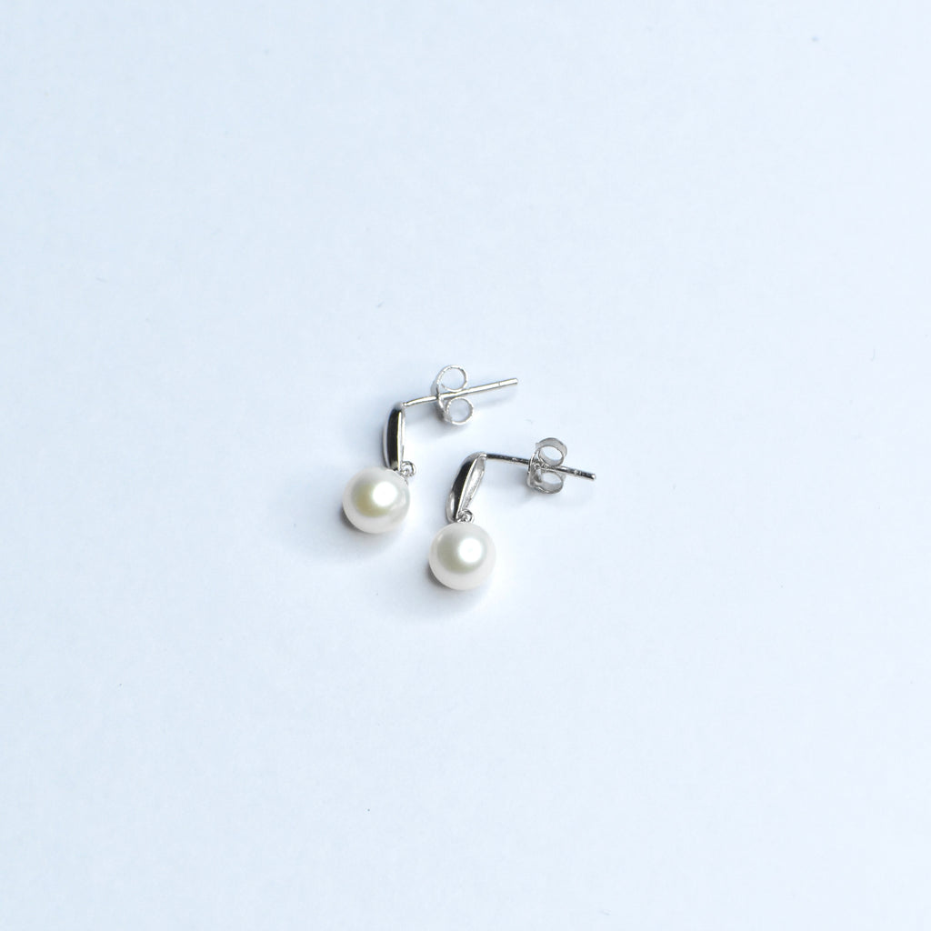Frosty Pearl Silver Earrings