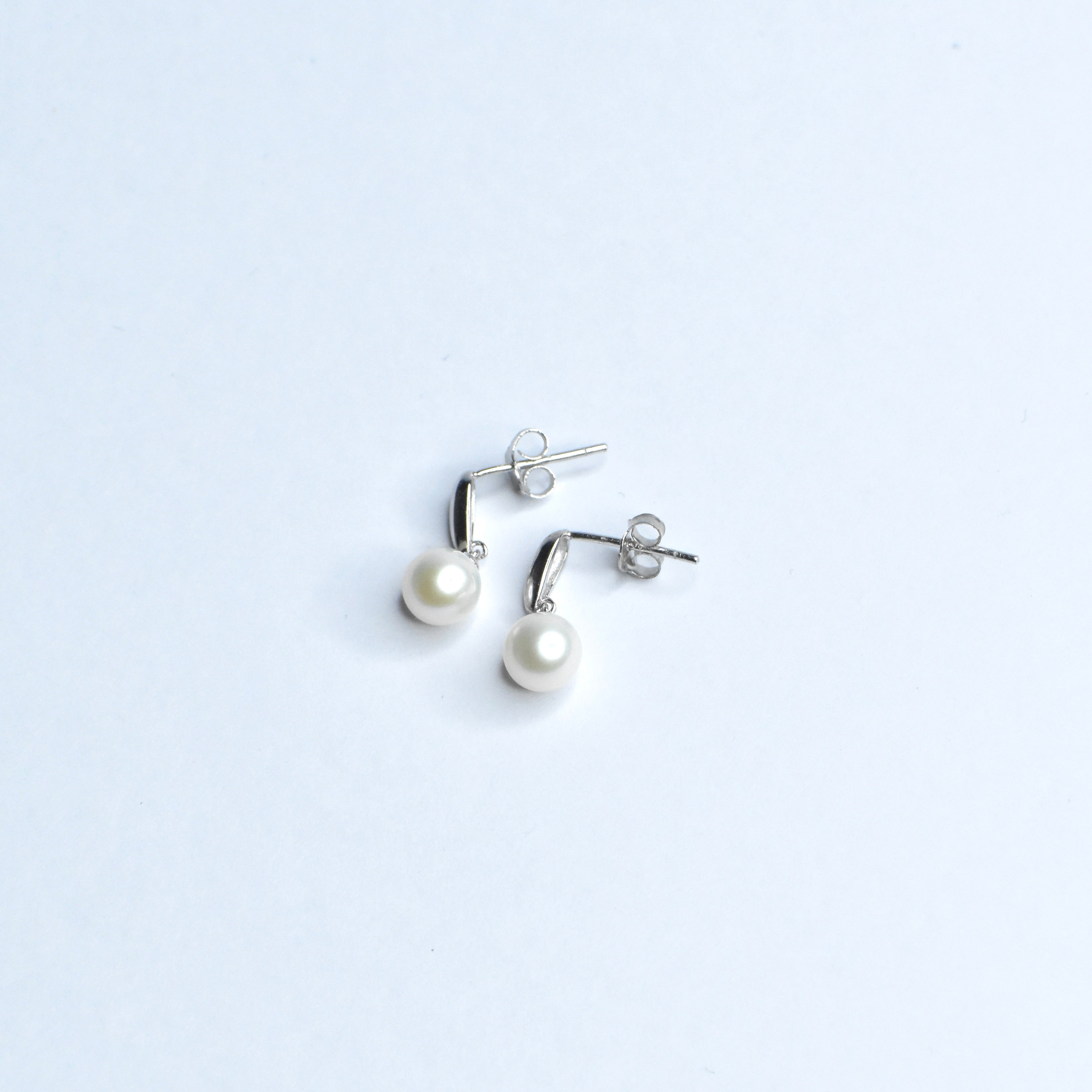 Frosty Pearl Silver Earrings